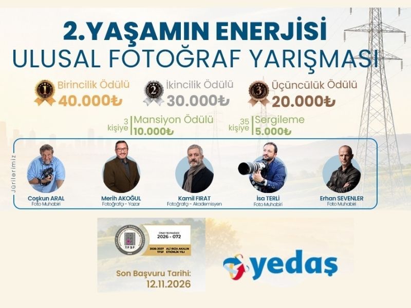YEDAŞ’ın “Yaşamın Enerjisi” Ulusal Fotoğraf Yarışması Başladı