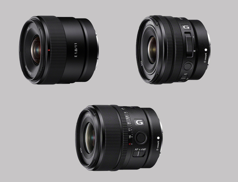 Sony, Geniş Açılı E-Mount APS-C Lens Serisinin  Yeni E PZ 10-20mm F4 G, E 15mm F1.4 G ve E 11mm F1.8 Modellerini Duyurdu